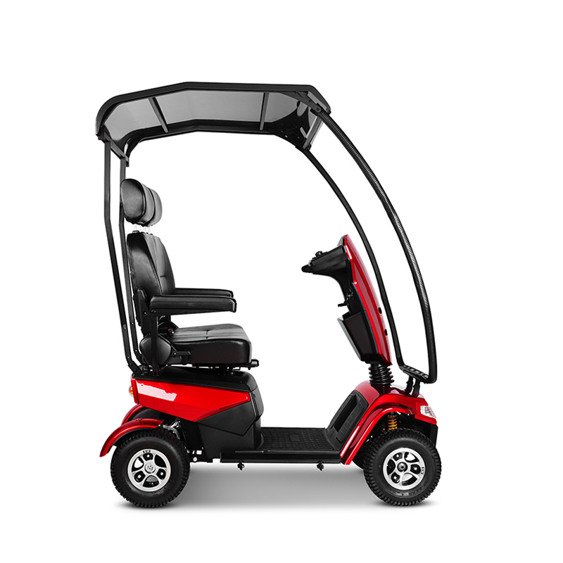 Foldable 4 Wheel Scooter Sweetrich Stable Foldable Elderly Travel Scooter